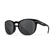 Gafas de tiro femeninas WX COVERT con montura negra y lentes ahumadas