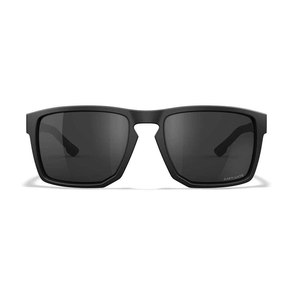 Gafas tácticas WX FOUNDER CAPTIVATE marco negro con lentes ahumadas y puente nasal gomado