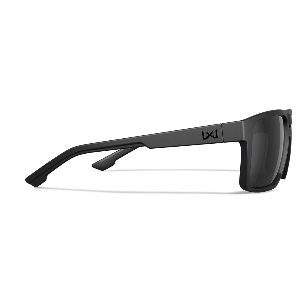 Gafas tácticas WX FOUNDER CAPTIVATE marco negro con lentes ahumadas y puente nasal gomado