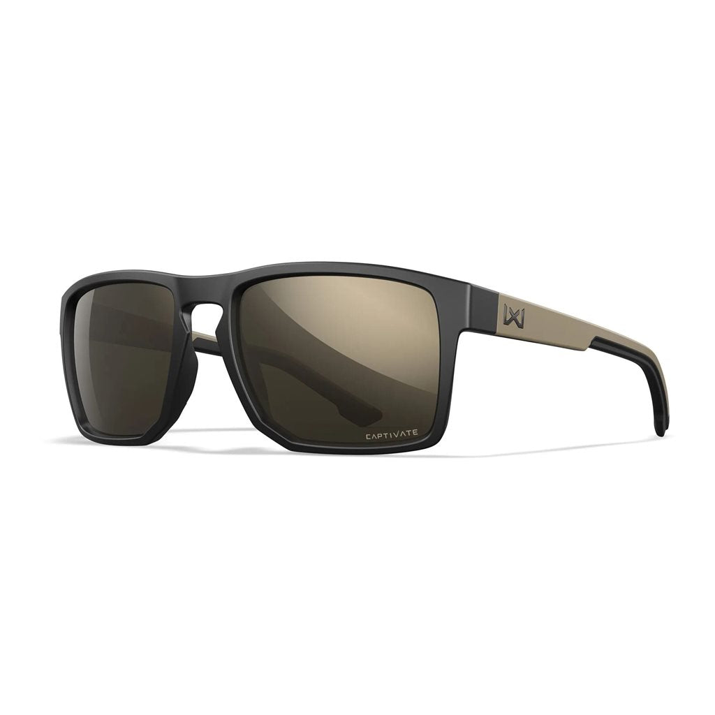 Gafas WX FOUNDER CAPTIVATE™ marco negro con lentes polarizadas Tungsteno