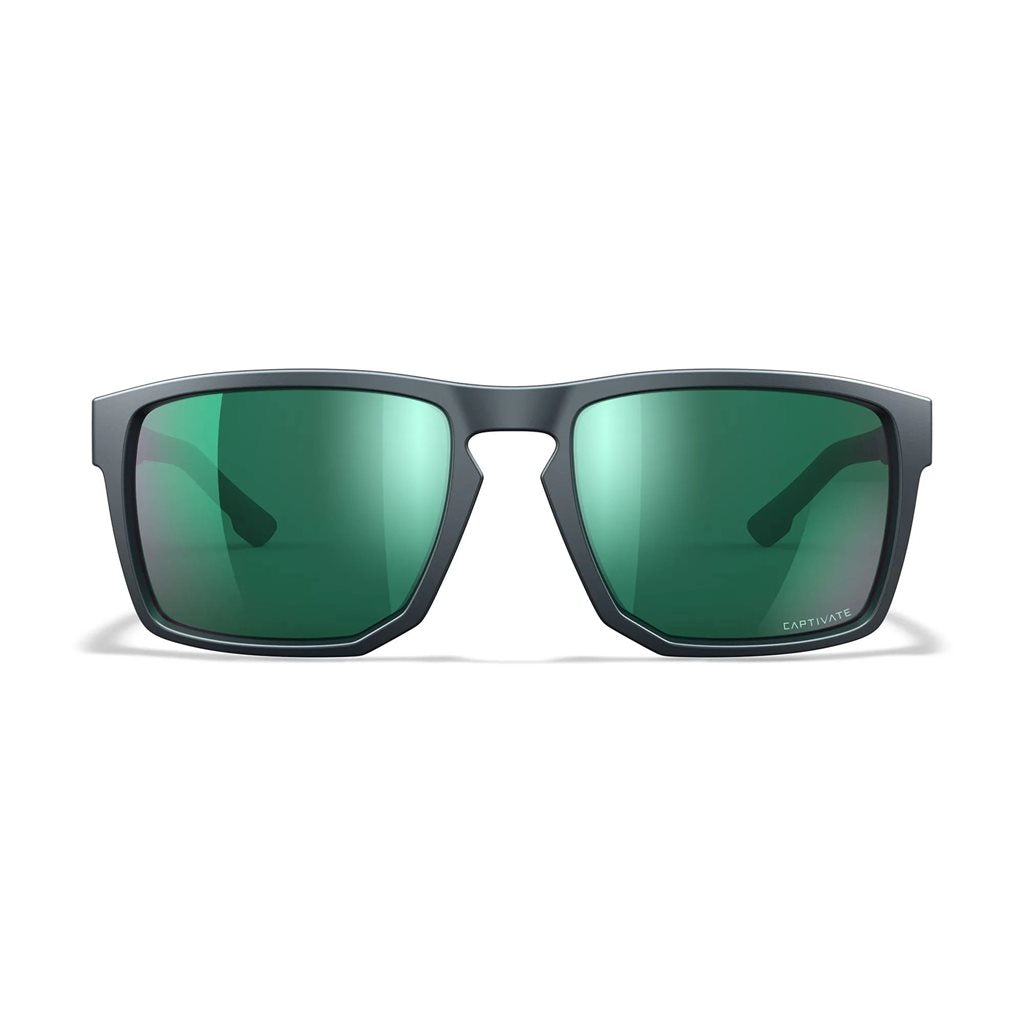 Gafas Wiley X Founder CAPTIVATE montura negra lentes verdes polarizadas