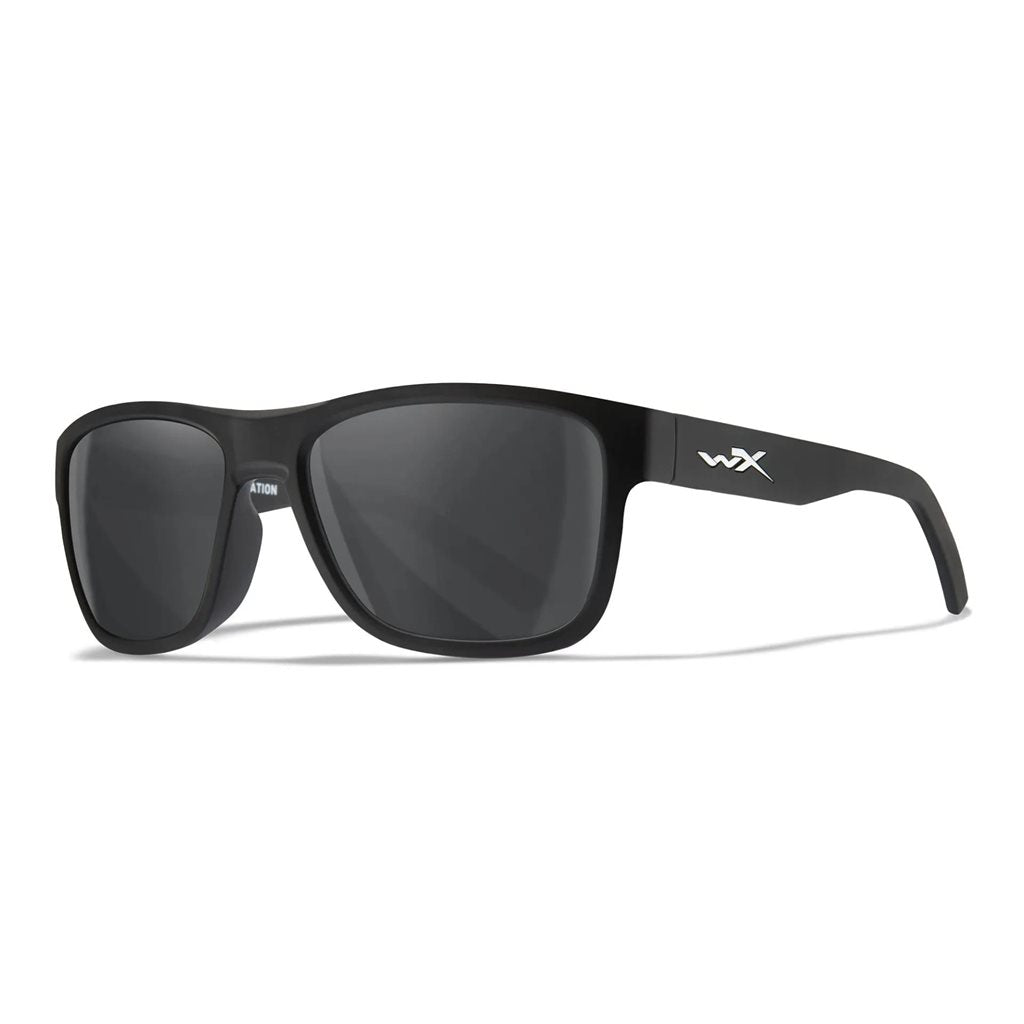 Gafas de tiro WX OVATION marco negro lentes ahumadas con patillas desmontables