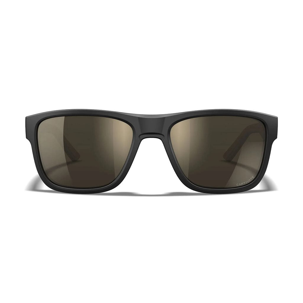 Gafas de tiro WX OVATION CAPTIVATE con montura negra y lentes TUNGSTEN