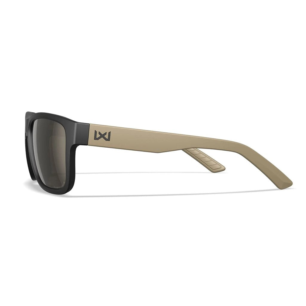 Gafas de tiro WX OVATION CAPTIVATE con montura negra y lentes TUNGSTEN