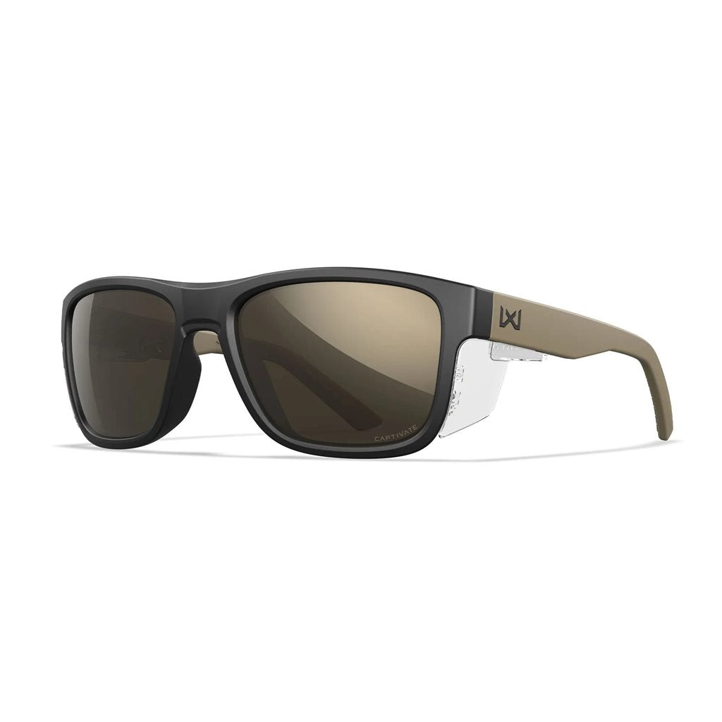 Gafas de tiro WX OVATION CAPTIVATE con montura negra y lentes TUNGSTEN