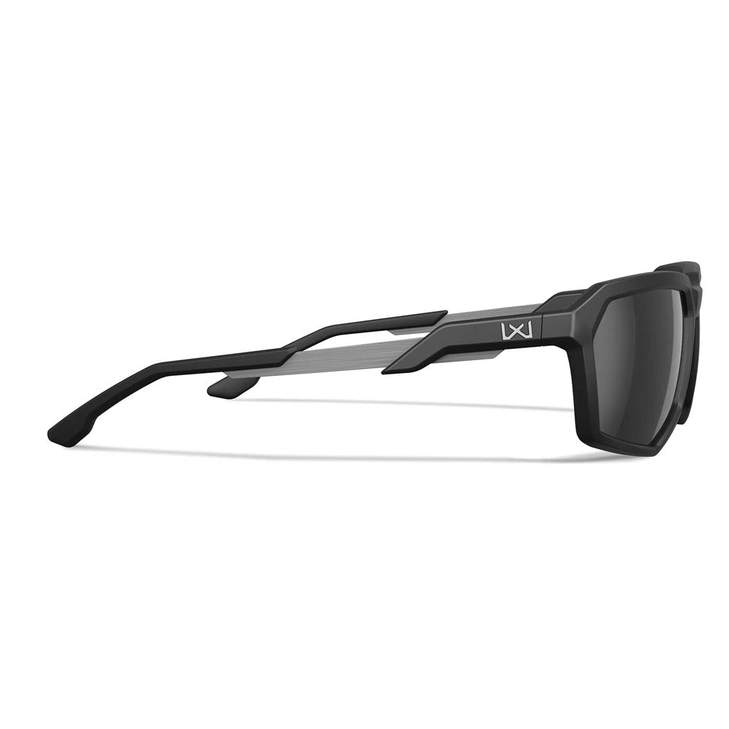 Gafas de tiro WX RECON CAPTIVATE con montura negra y lentes polarizadas ahumadas