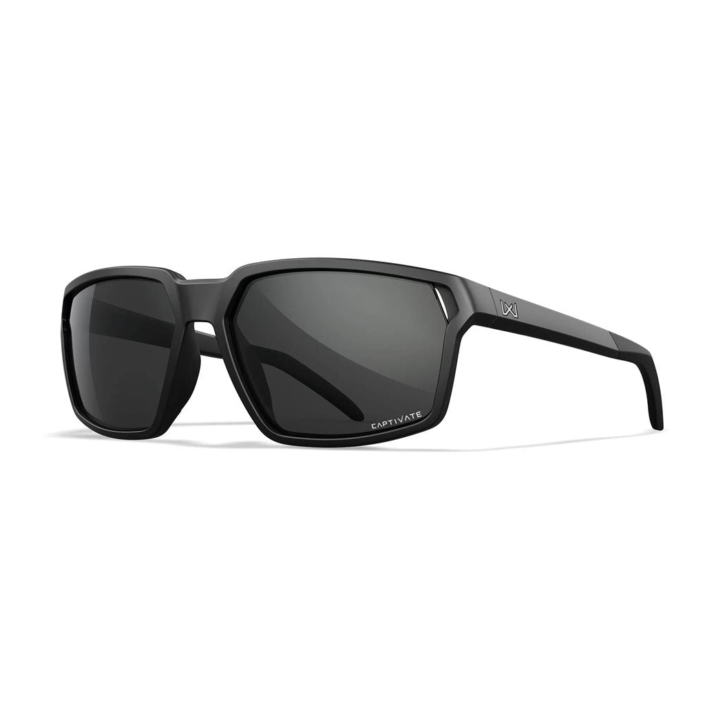 Gafas de sol protectoras WX SIERRA CAPTIVATE™ montura negra lentes ahumadas