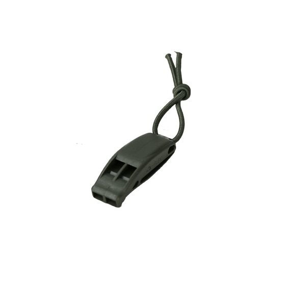 Silbato Duraflex de dos cámaras en plástico color coyote con clip para PALS