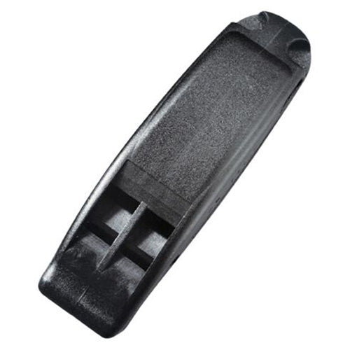 Silbato DURAFLEX negro de dos cámaras con clip para cinta PALS