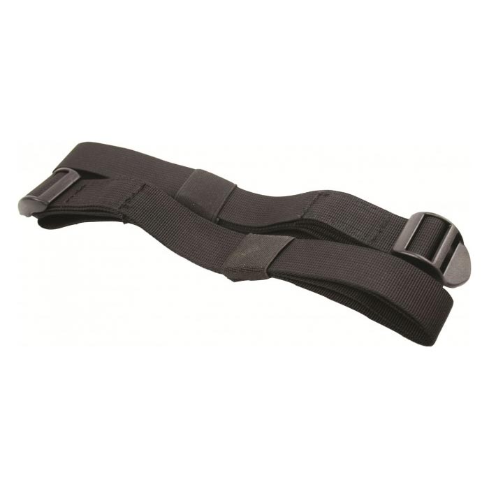 Pack de dos correas negras de 25 mm x 1 m con hebilla de plástico