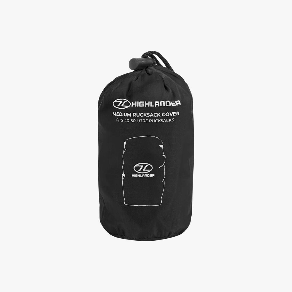Funda impermeable oliva para mochila 35-50 L, poliéster 210D con recubrimiento PU