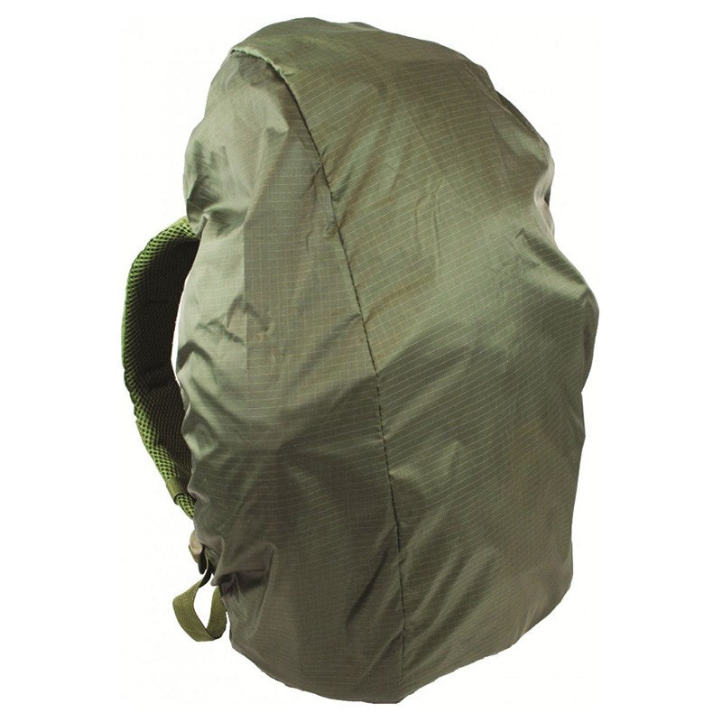 Funda impermeable oliva para mochila 35-50 L, poliéster 210D con recubrimiento PU