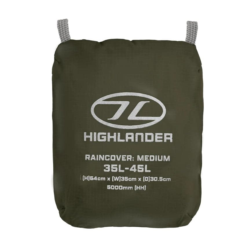 Funda impermeable y cortaviento para mochila 35–45 L, color negro