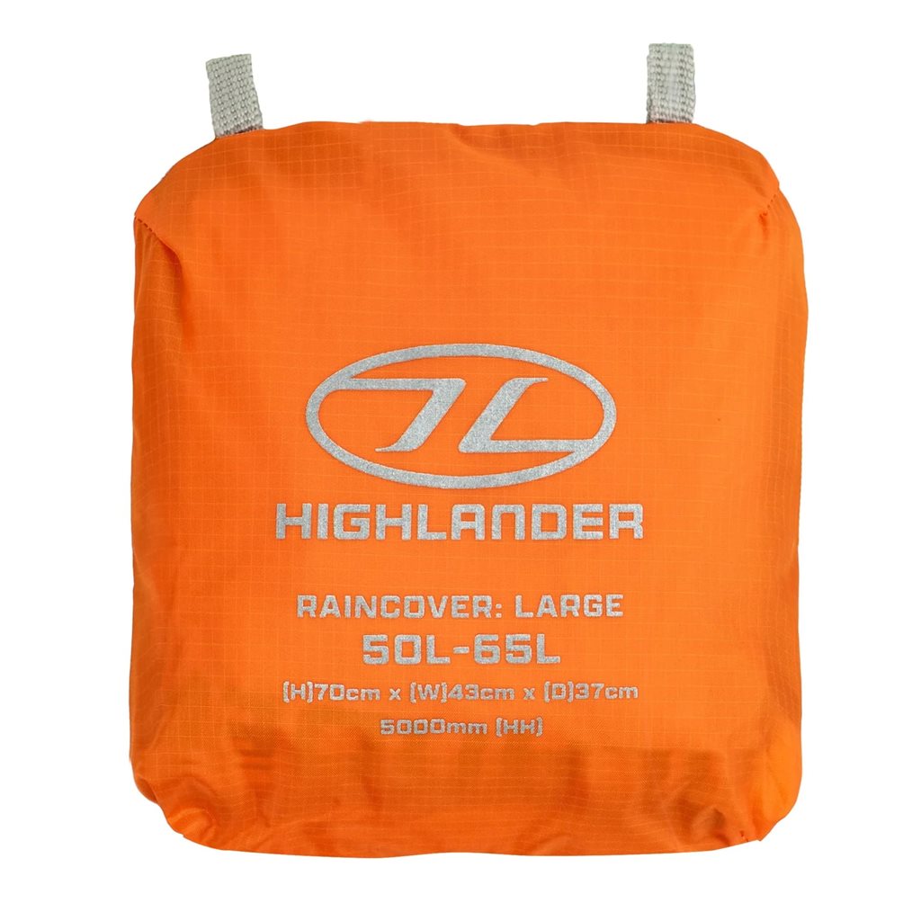 Cubierta impermeable negra para mochila 50–65 L