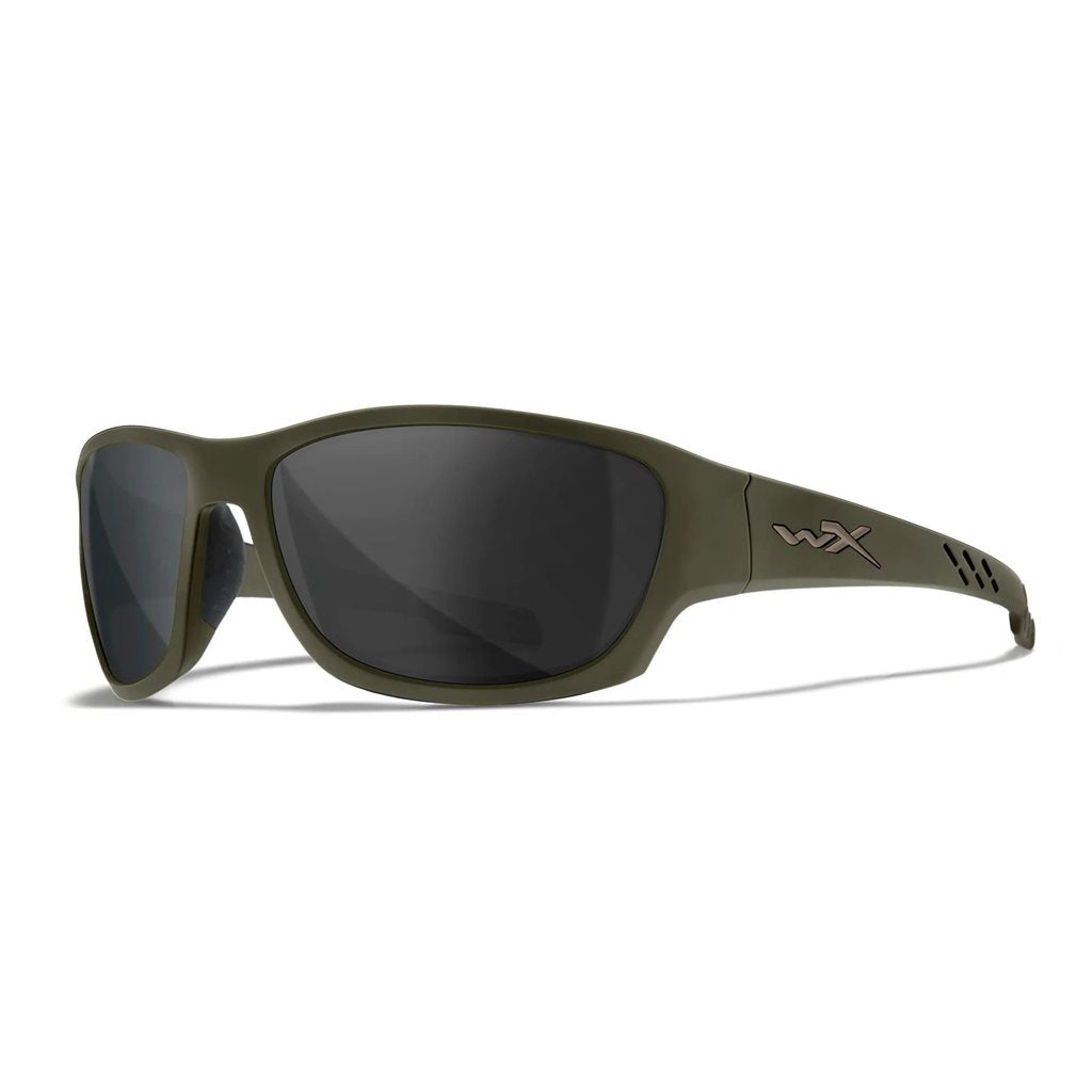 Gafas de tiro WX CLIMB con marco verde y lentes ahumadas
