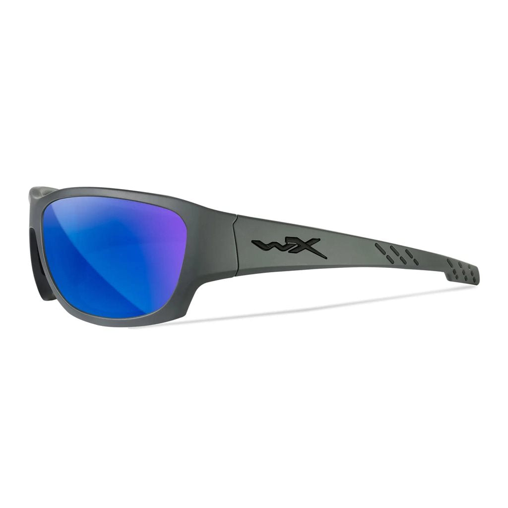 Gafas de tiro WX CLIMB CAPTIVATE marco gris lentes polarizadas azules