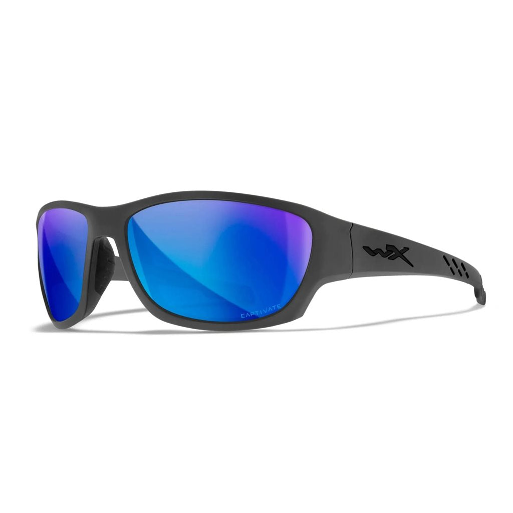 Gafas de tiro WX CLIMB CAPTIVATE marco gris lentes polarizadas azules