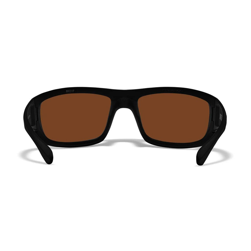 Gafas WX OMEGA CAPTIVATE marco negro lentes polarizadas bronce