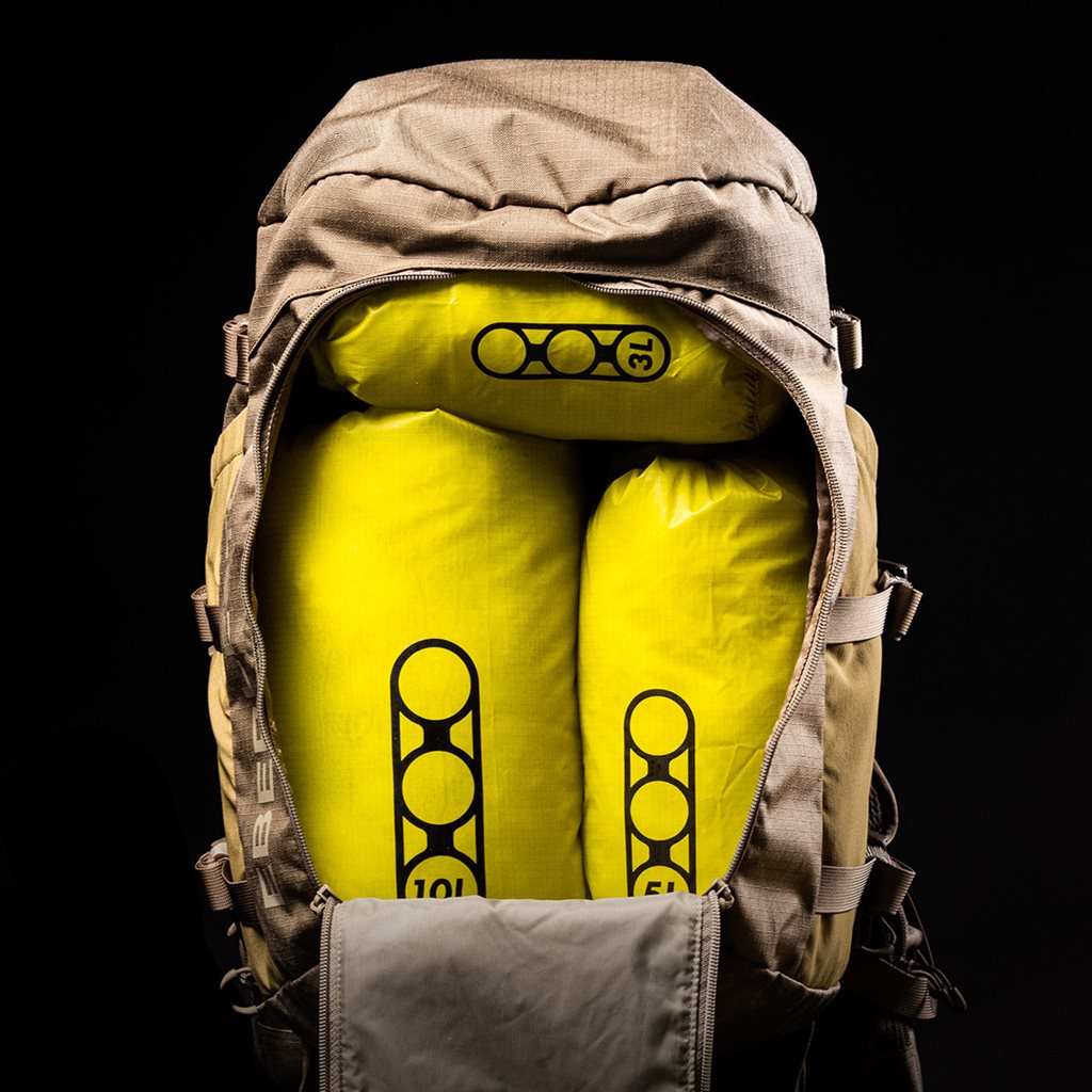 Vak CIRRUS Ultralight 20L Lichen de Eberlestock: bolsa ultraligera, resistente e impermeable con cierre roll-top