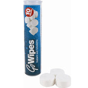 Tubo con 10 toallitas COIN instantáneas de material biodegradable