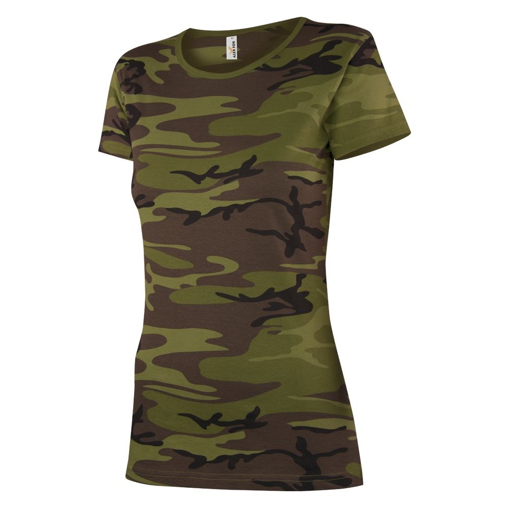 Camiseta de mujer, manga corta, 100% algodón, patrón vz.95 (AČR)