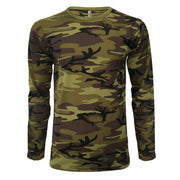 Camiseta camuflada Military de manga larga con estampado duradero