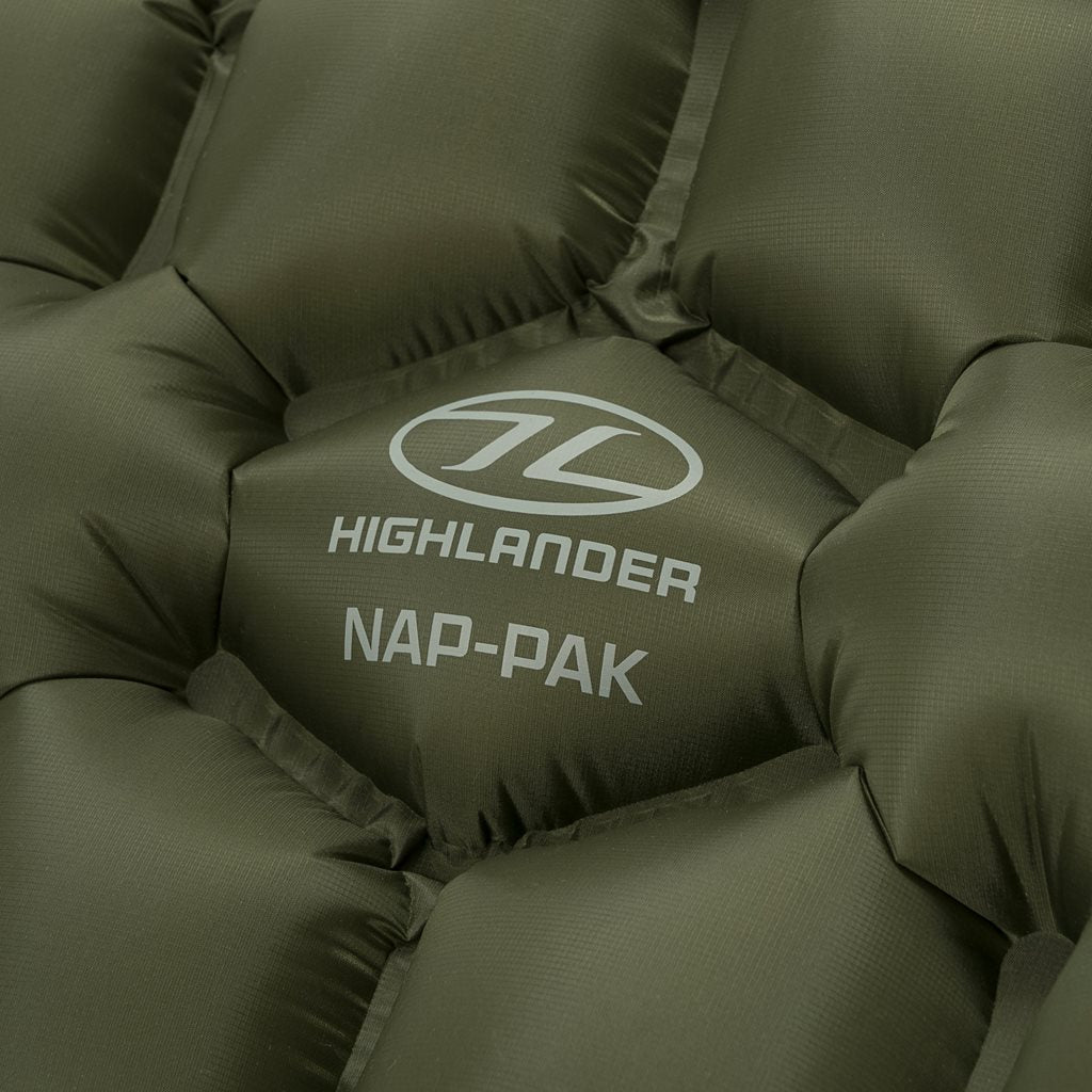 Esterilla inflable NAP-PAK verde HIGHLANDER