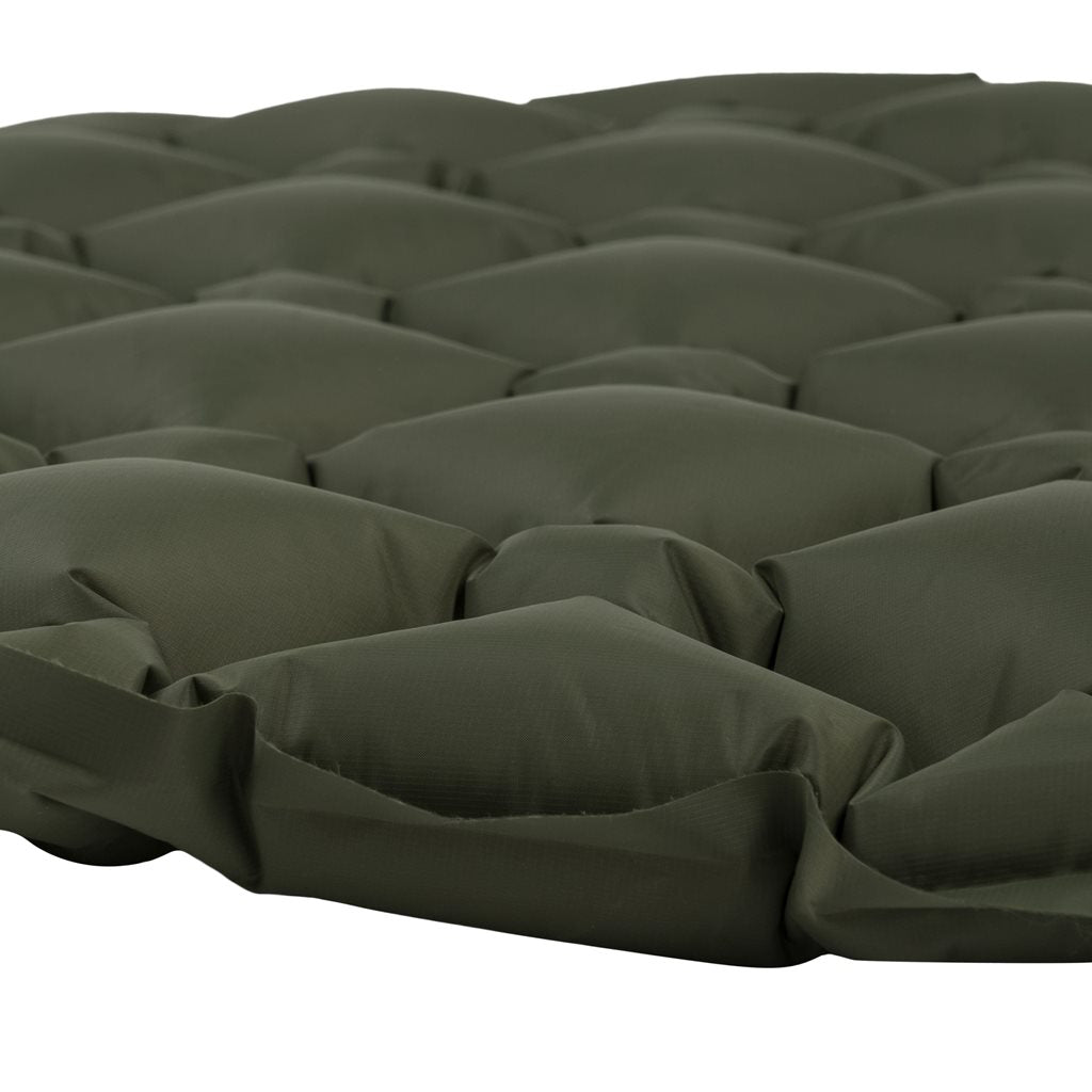 Colchoneta hinchable NAP-PAK PRIMALOFT verde HIGHLANDER, ultraligera, nylon rip-stop con recubrimiento TPU