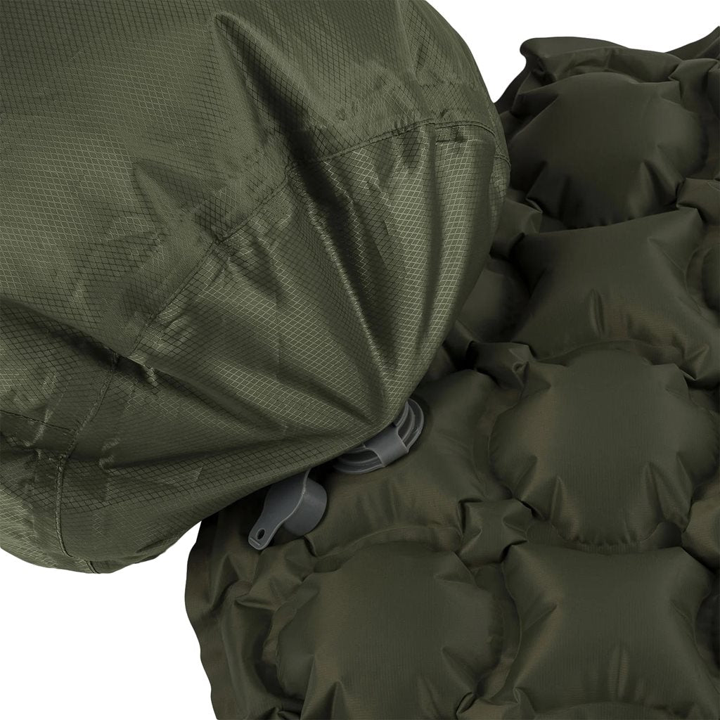 Bolsa inflable verde para colchonetas Puff Sack
