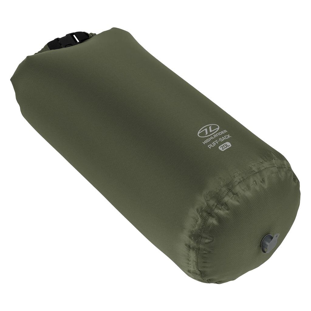 Bolsa inflable verde para colchonetas Puff Sack