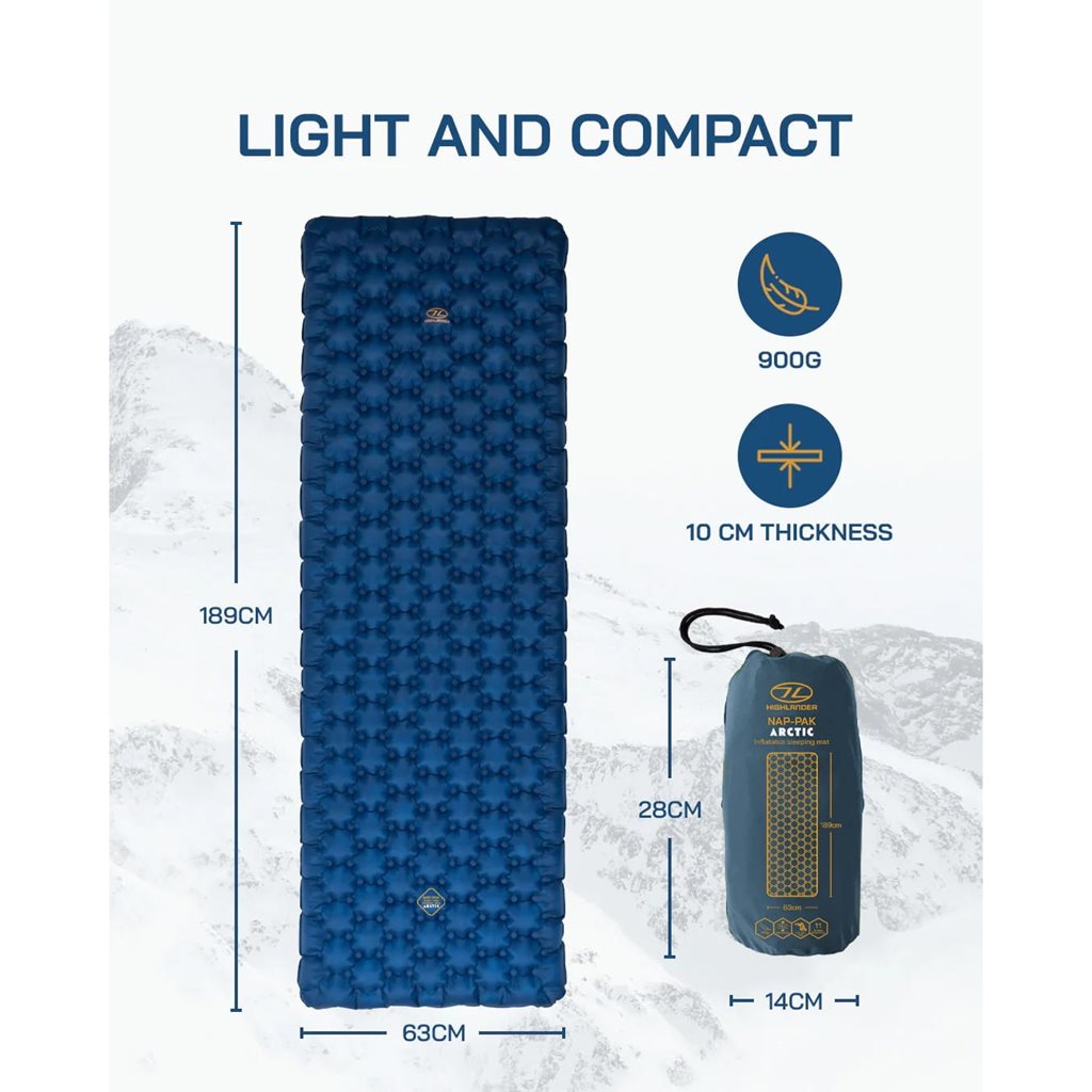 Colchoneta hinchable NAP-PAK ARCTIC R11 - aislante térmico R11