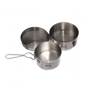 Ešus de acero inoxidable de 3 piezas (pulido) - alb613