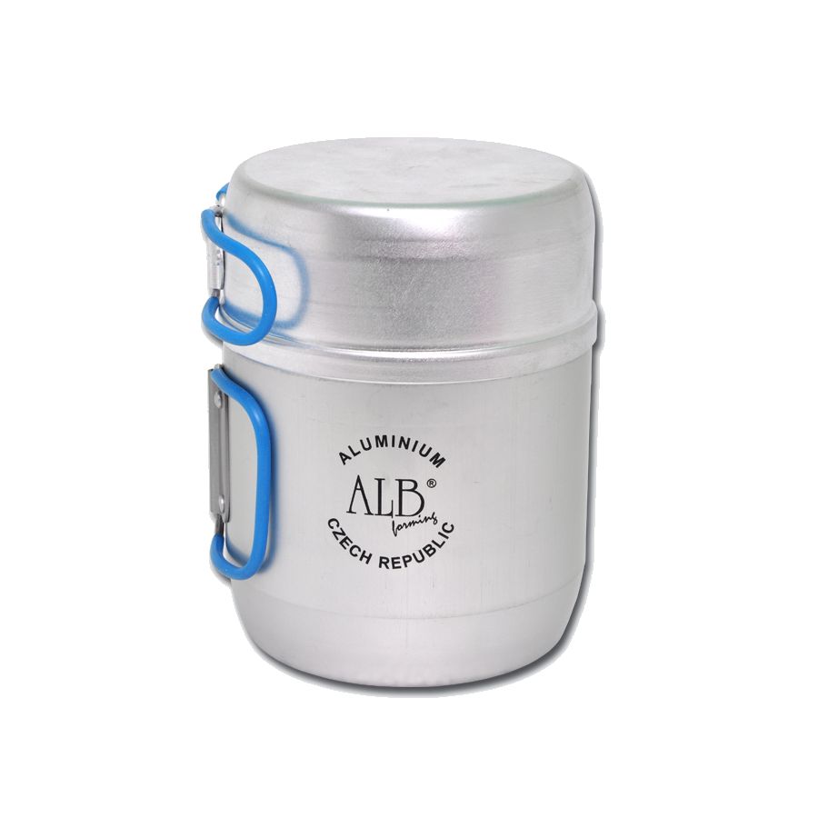 Vajilla MATTERHORN de aluminio anodizado para 1 persona, compatible con cartucho de gas G230 g