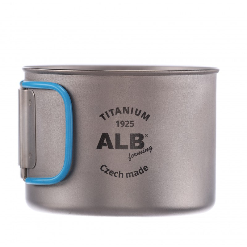 Taza de titanio 0,75 l, diámetro 115 mm, altura 80 mm, peso 68 g
