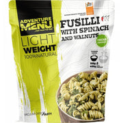 Fusilli con espinacas, chile y nueces, comida deshidratada AM210