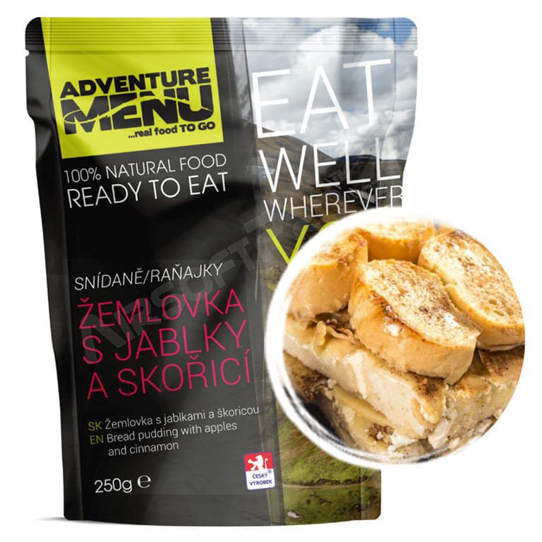 Pudín de pan con manzana y canela ADM - comida esterilizada