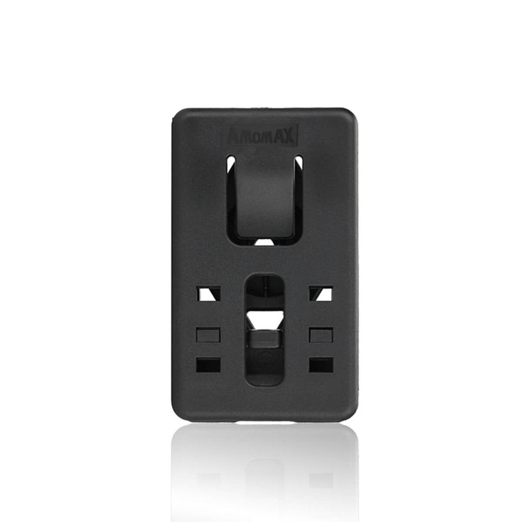 Soporte de cinturón universal AMOMAX negro para fundas y bolsas porta-pistola