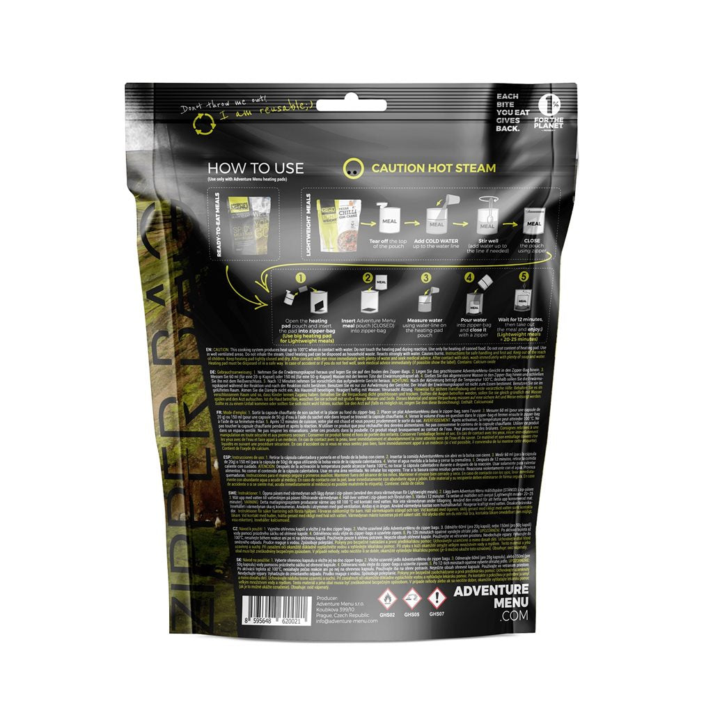 Bolsa Zipper para auto-calentamiento AdventureMenu