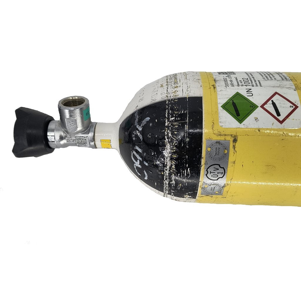 Botella de acero a presión Dräger 6 l/300 bar usada ARHN-0709-G