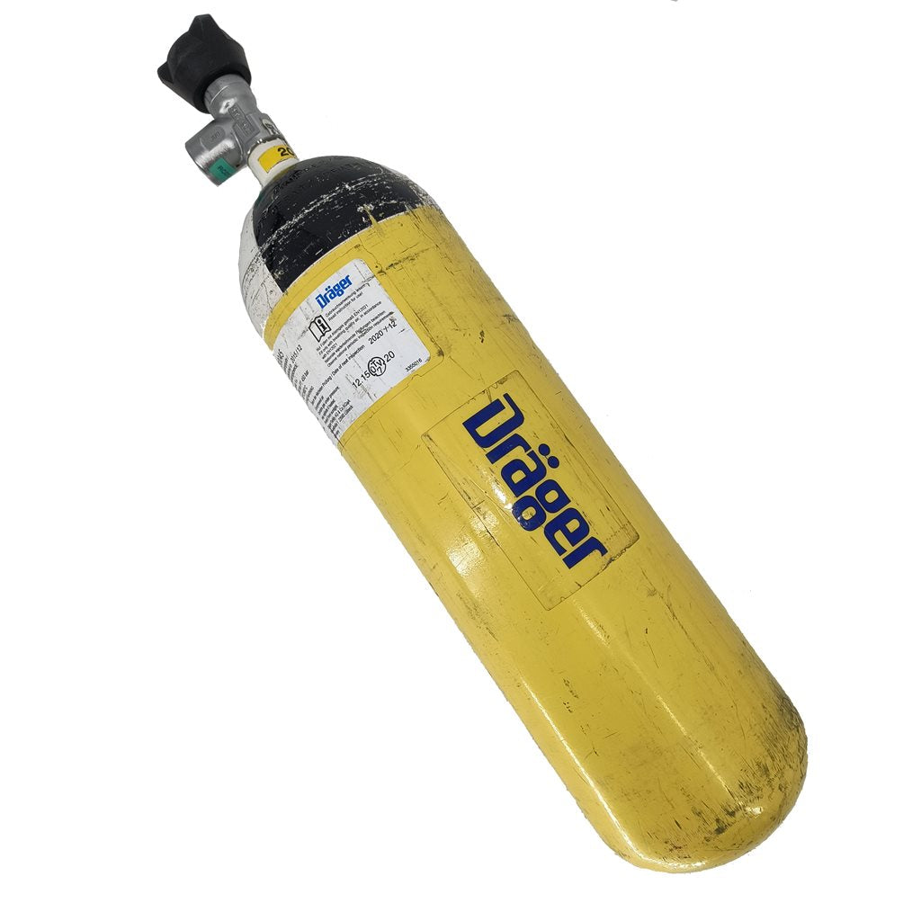 Botella de acero a presión Dräger 6 l/300 bar usada ARHN-0709-G