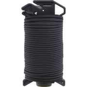 Dispensador con cortador y cuerda de 30 m negro, con centro hueco para encendedor