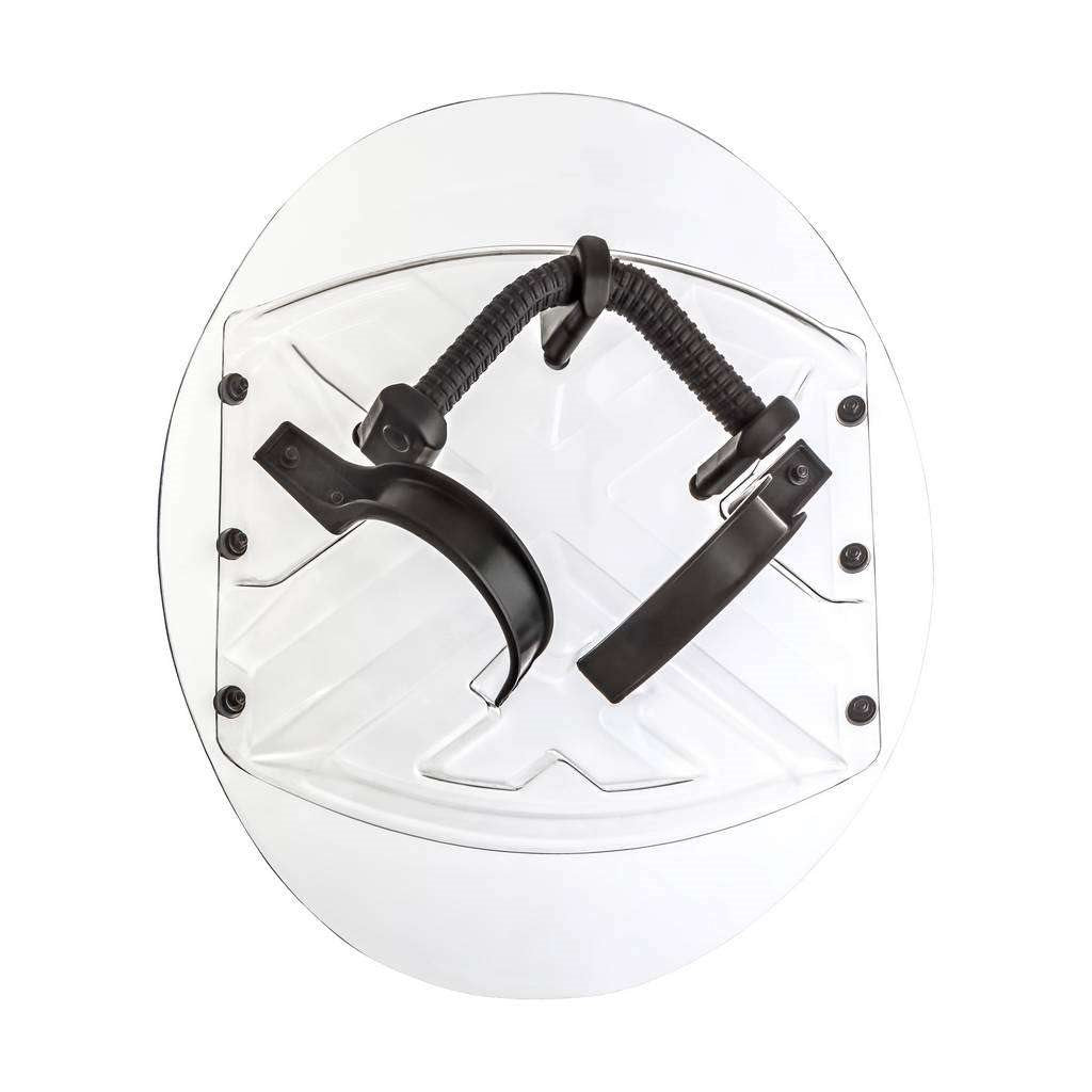 Escudo anti-impacto ovalado ESP policarbonato 3 mm con placa ergonómica
