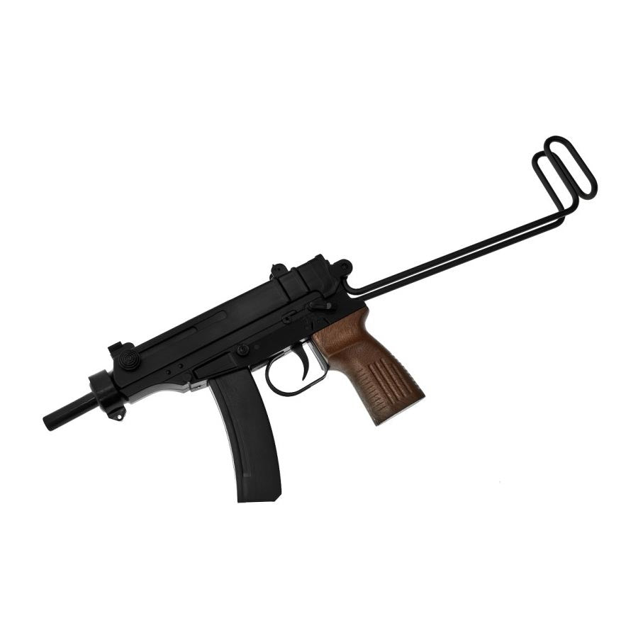 Samopal airsoft manual SCORPION vz.61 réplica imitación madera BB 6 mm