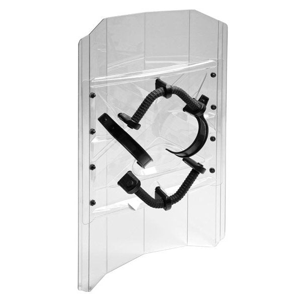Escudo antiimpacto universal policarbonato 3 mm 570 x 1000 mm agarre mano libre 4,25 kg