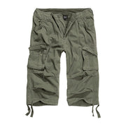 Pantalones 3/4 Urban Legend verdes, algodón ligero, cierre cremallera y botón, seis bolsillos