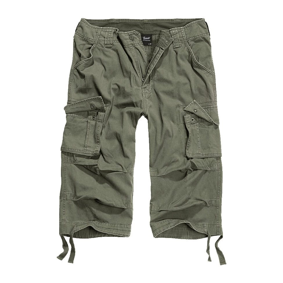 Pantalones 3/4 Urban Legend verdes, algodón ligero, cierre cremallera y botón, seis bolsillos