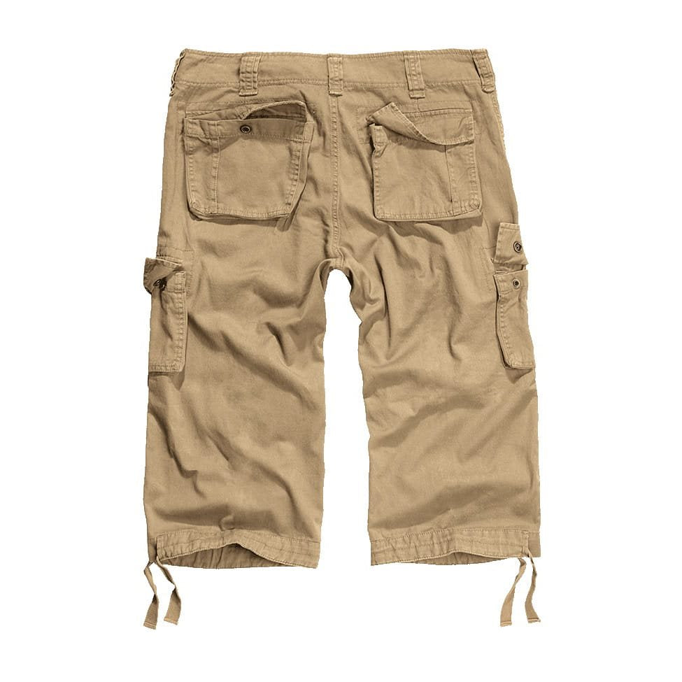 Pantalones 3/4 URBAN EGEND khaki en algodón ligero con seis bolsillos