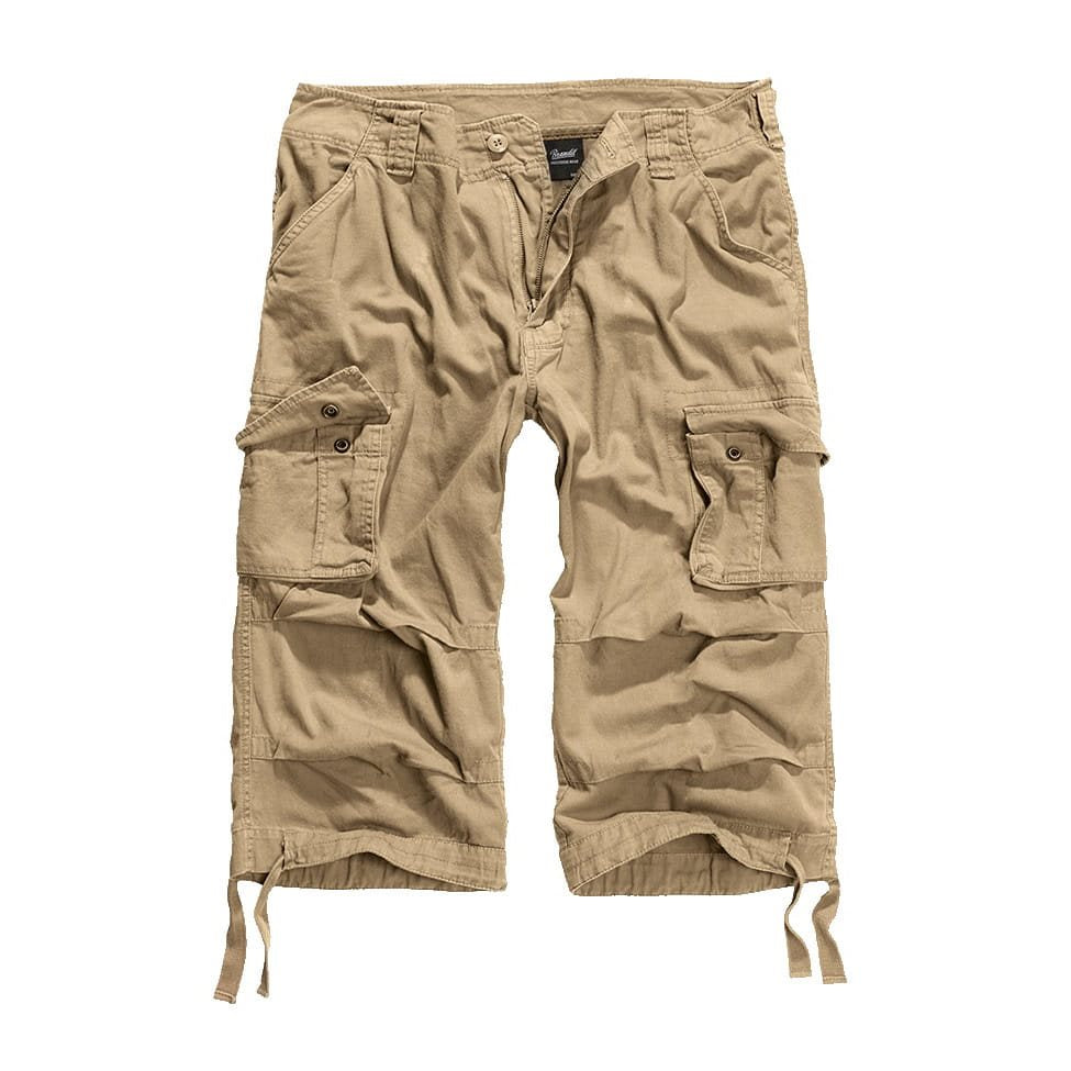 Pantalones 3/4 URBAN EGEND khaki en algodón ligero con seis bolsillos
