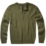 Jersey pullover Armee verde con cremallera 3/4 y puños elásticos