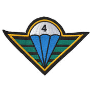Parche bordado a color de la 4. Brigada de Despliegue Rápido del Ejército de la República Checa, aprox. 12,5 x 8,5 cm